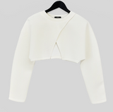 [mnem] neoprene bolero T (ivory)