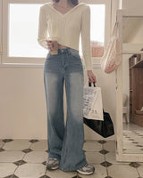 Tar wide denim pants