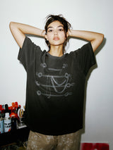 BUTTON TEE CHARCOAL