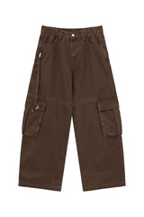 Deconstructed Cargo Denim Jeans