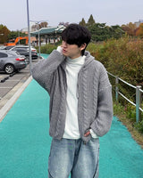ノティニットフーディージップアップ (Beige)