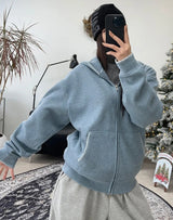 Any Stitch Knit Hood Zip Up