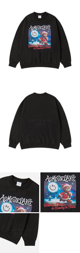 24FW RUNNING SANTA BEAR SWEARSHIRT BLACK