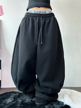 SNOW WING BALLOON GLEECE LONG PANTS 🤍🖤🧸3COLOR