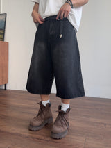 Plain Washed Bermuda Denim (2color) (No.961)