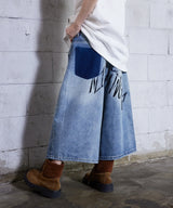 N.W Scribble Denim Bermuda Pants