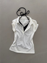 dancing orchid standard slim-fit PK T-shirts (ivory) 2sizes
