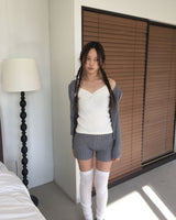 Tweedy knit zip up