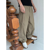 [S/S] Nylon tuck wide slacks (3color)