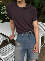 Side button golgi half knit(6color)