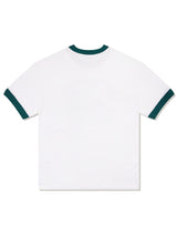 UNISEX オーバーフィットパピーサーフィンリンガーショートスリーブT　グリーン (FCE2TS401M)