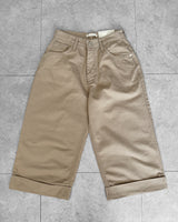 HERRINGBONE ROLL-UP BUCKLE PANTS