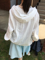 Romantic Frill Sheer Summer Hoodie (2c)