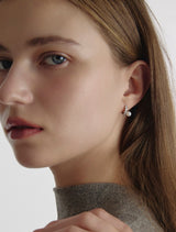 25FW★ エッセンスシルバー(W)モイサナイトフレッシュウォーターパールピアス5mm
