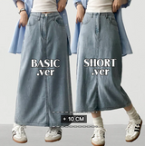  Sundy Charlang Cool Denim Long Skirt [Short & Basic Selection] Lyocell Fabric