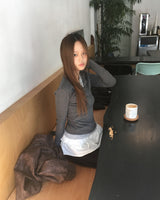 レイヤードボタンTシャツ