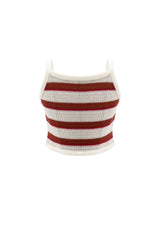 MIMI STRIPE SLEEVELESS / RED