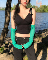 Roen Ribbed Lace With Cup Sleeveless