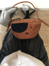 puppy tote bag (brown)
