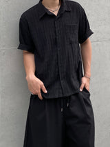 ジャカードチェッカード半袖Tシャツ 3C