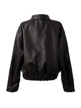 vintage old leather jacket (2color)