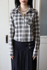Hazel Check Crop Shirt
