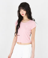 ステッチラインクロップハーフTシャツ [4color]