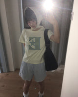 テイクチェッカードパッチショートスリーブTシャツ