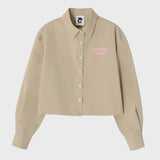 Campus Lover Beige Crop Shirt [For women]