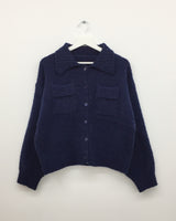 Dean Boucle Collar Cardigan (4 Colors)