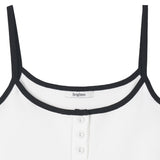エッセンシャル コントラスト ミニドレス White