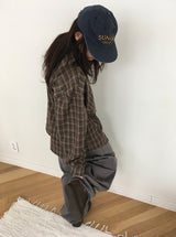 [unisex] タンテニンチェックロングスリーブシャツ