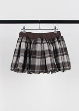 CHECK BALLOON SKIRT