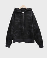 Jaon Camo Semi-Crop Hoodie Zip-Up