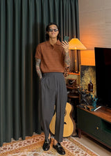 S/S ケーブルカラーショートスリーブニット 8カラー