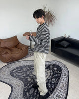 パークワッフルフィンガーホールクロップ長袖Tシャツ