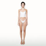 Adore halter top bikini set [white]