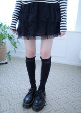 Lace Cancan Mini Skirt (2color)