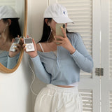 [BELLIDE MADE] エアリーラウンドボタンリブTシャツ