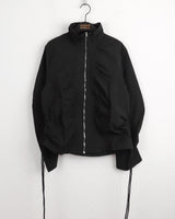 Newer shirring string nylon windbreaker jacket