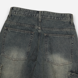 ジッパービッグカーゴデニムパンツ3C -グランジ