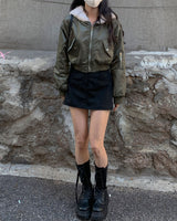 Fur ma-1 crop jumper