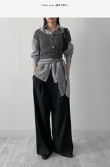 More Tencel See-Through Wrap Blouse