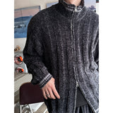 [F/W] Velvet stand kara knit zip up(5color)