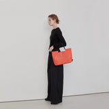 タイベックフレキシブルバッグ- レッドオレンジ＆ダークグレー (SMALL)