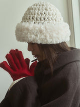 Eskimo Fakefur Beanie - Ivory