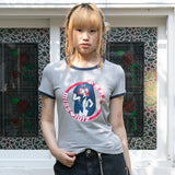 フューチャーフレンドスリムフィットTシャツメランジグレー