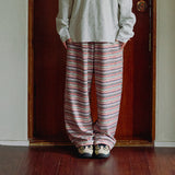 Nana Stripe Banding Pants (red)