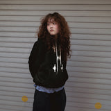 Orion patched hoodie / Black