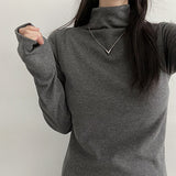 Mison アンプルVネックハーフタートルネックニットTシャツ